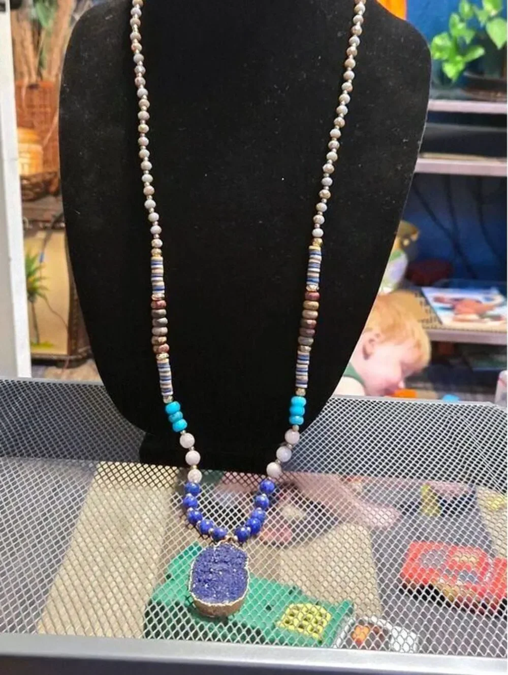 N/A blue druzy